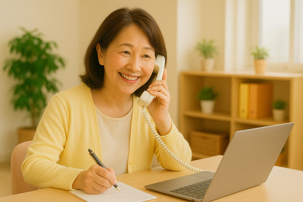 ケアマネージャー仕事の様子